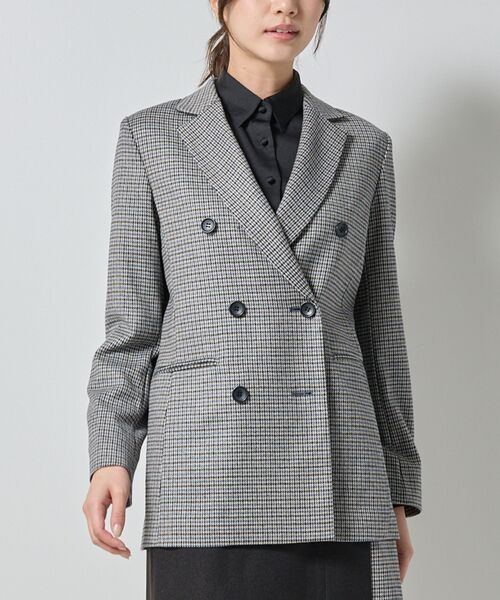 NARACAMICIE / ナラカミーチェ テーラードジャケット | 【NARACAMICIE】【セットアップ対応】チェックダブルブレストジャケット | 詳細1
