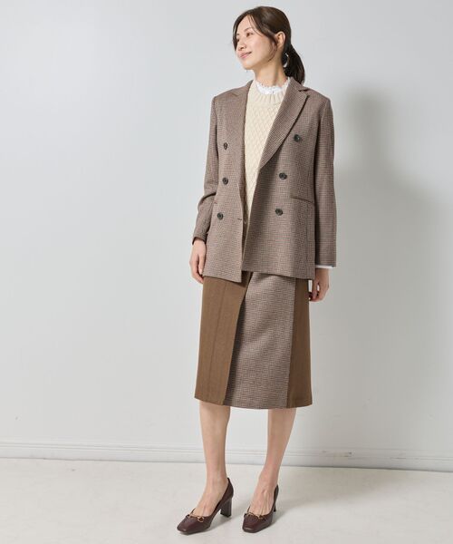 NARACAMICIE / ナラカミーチェ テーラードジャケット | 【NARACAMICIE】【セットアップ対応】チェックダブルブレストジャケット | 詳細17