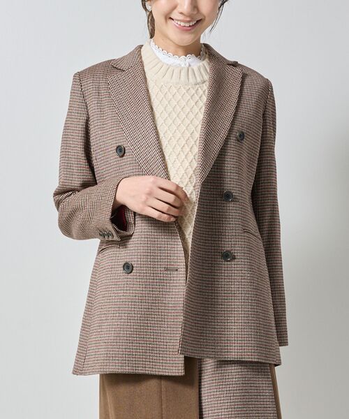 NARACAMICIE / ナラカミーチェ テーラードジャケット | 【NARACAMICIE】【セットアップ対応】チェックダブルブレストジャケット | 詳細2