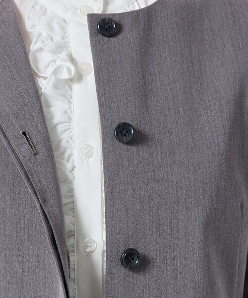 NARACAMICIE / ナラカミーチェ テーラードジャケット | 【NARACAMICIE】【セットアップ対応】ペプラムノーカラージャケット | 詳細12