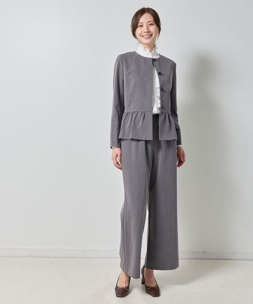 NARACAMICIE / ナラカミーチェ テーラードジャケット | 【NARACAMICIE】【セットアップ対応】ペプラムノーカラージャケット | 詳細14