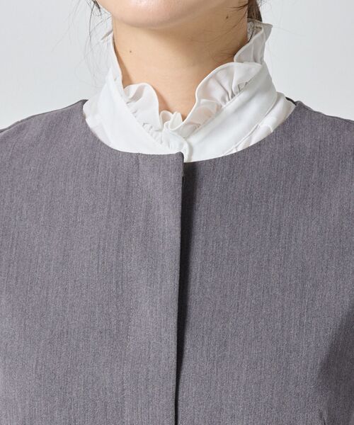 NARACAMICIE / ナラカミーチェ テーラードジャケット | 【NARACAMICIE】【セットアップ対応】ペプラムノーカラージャケット | 詳細6