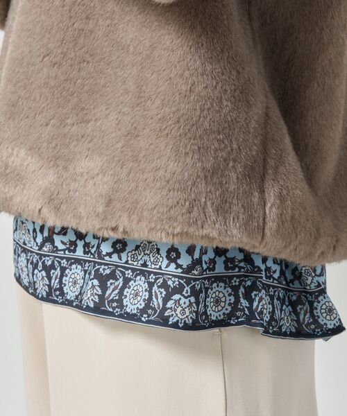 NARACAMICIE / ナラカミーチェ ダッフルコート | 【NARACAMICIE】ブローチ付きエコファージャケット | 詳細11