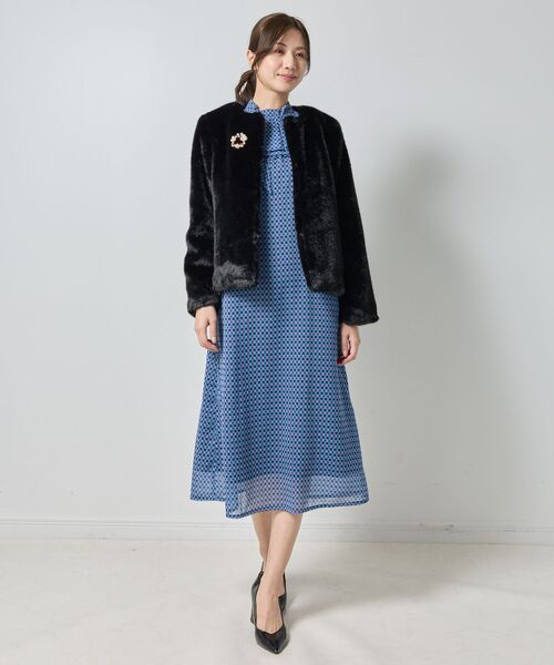 NARACAMICIE / ナラカミーチェ ダッフルコート | 【NARACAMICIE】ブローチ付きエコファージャケット | 詳細14