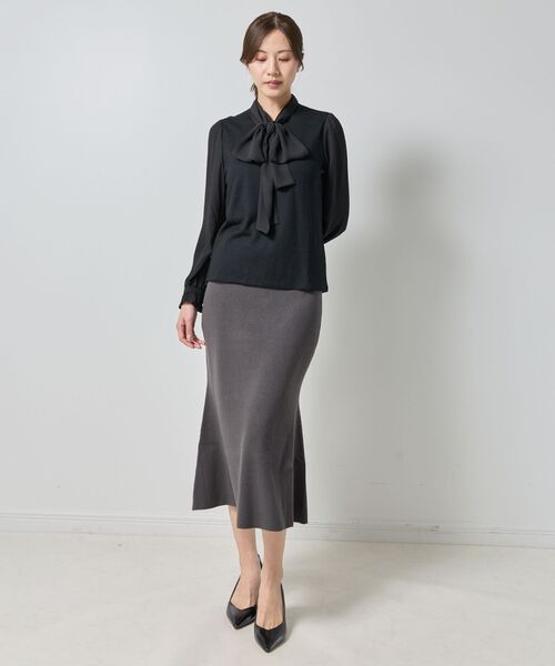 NARACAMICIE / ナラカミーチェ カットソー | 【NARACAMICIE】ウールジャージリボンプルオーバー | 詳細14