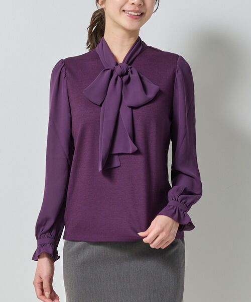 NARACAMICIE / ナラカミーチェ カットソー | 【NARACAMICIE】ウールジャージリボンプルオーバー | 詳細2