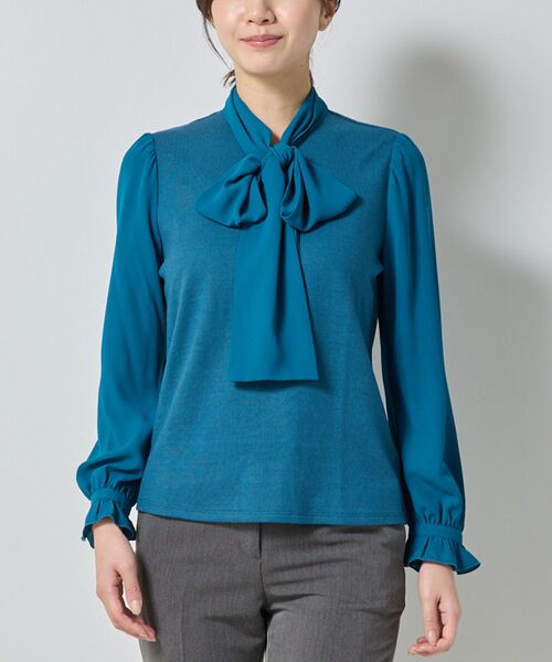 NARACAMICIE / ナラカミーチェ カットソー | 【NARACAMICIE】ウールジャージリボンプルオーバー | 詳細3