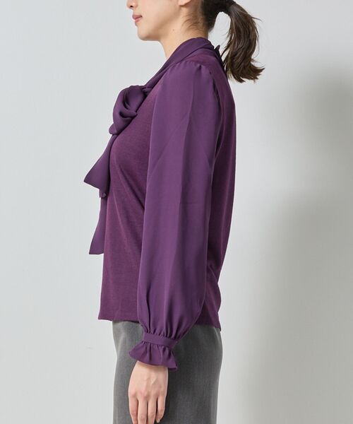 NARACAMICIE / ナラカミーチェ カットソー | 【NARACAMICIE】ウールジャージリボンプルオーバー | 詳細5