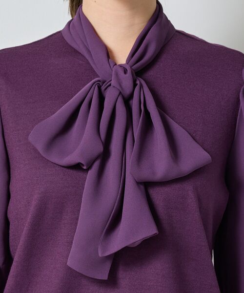 NARACAMICIE / ナラカミーチェ カットソー | 【NARACAMICIE】ウールジャージリボンプルオーバー | 詳細8