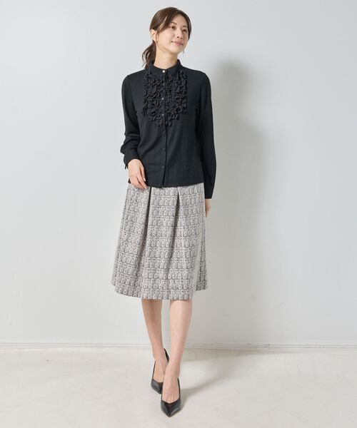 NARACAMICIE / ナラカミーチェ カットソー | 【NARACAMICIE】ウールジャージフリル長袖カットソー | 詳細12