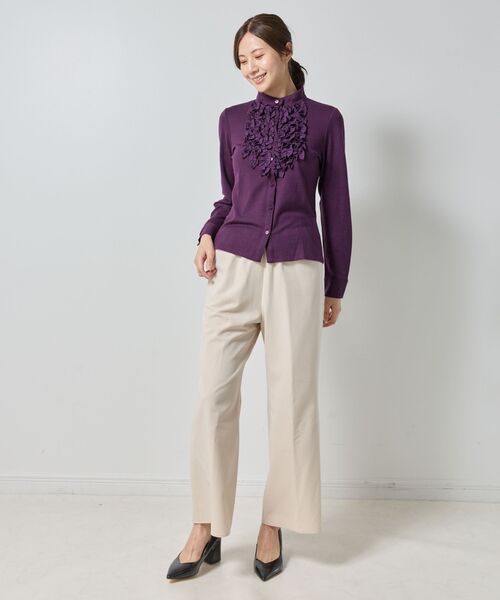 NARACAMICIE / ナラカミーチェ カットソー | 【NARACAMICIE】ウールジャージフリル長袖カットソー | 詳細13