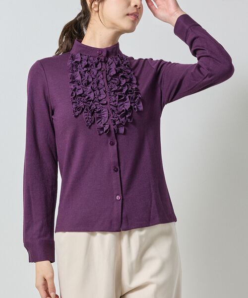 NARACAMICIE / ナラカミーチェ カットソー | 【NARACAMICIE】ウールジャージフリル長袖カットソー | 詳細2