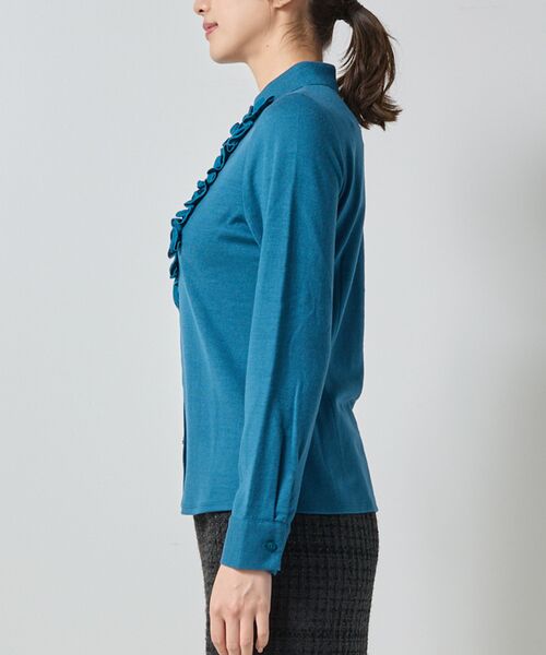 NARACAMICIE / ナラカミーチェ カットソー | 【NARACAMICIE】ウールジャージフリル長袖カットソー | 詳細5