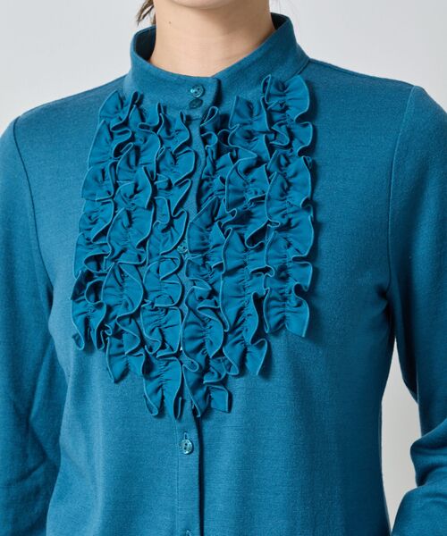 NARACAMICIE / ナラカミーチェ カットソー | 【NARACAMICIE】ウールジャージフリル長袖カットソー | 詳細7