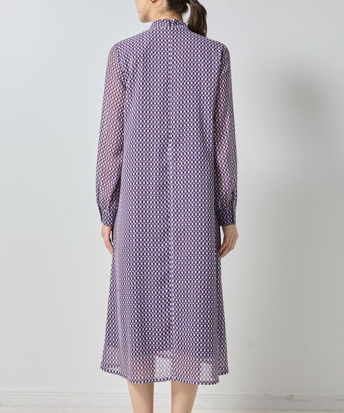 NARACAMICIE / ナラカミーチェ ロング・マキシ丈ワンピース | 【NARACAMICIE】小紋幾何フリルワンピース | 詳細5
