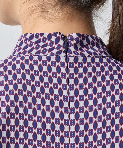 NARACAMICIE / ナラカミーチェ ロング・マキシ丈ワンピース | 【NARACAMICIE】小紋幾何フリルワンピース | 詳細7