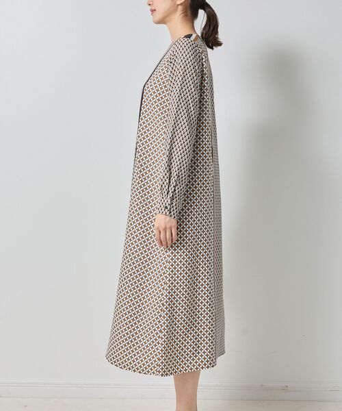 NARACAMICIE / ナラカミーチェ ロング・マキシ丈ワンピース | 【NARACAMICIE】共ベルト付パッチワーク幾何ワンピース | 詳細4
