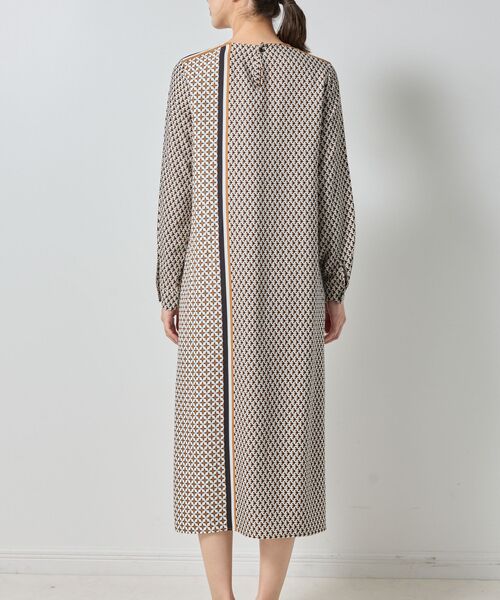 NARACAMICIE / ナラカミーチェ ロング・マキシ丈ワンピース | 【NARACAMICIE】共ベルト付パッチワーク幾何ワンピース | 詳細5