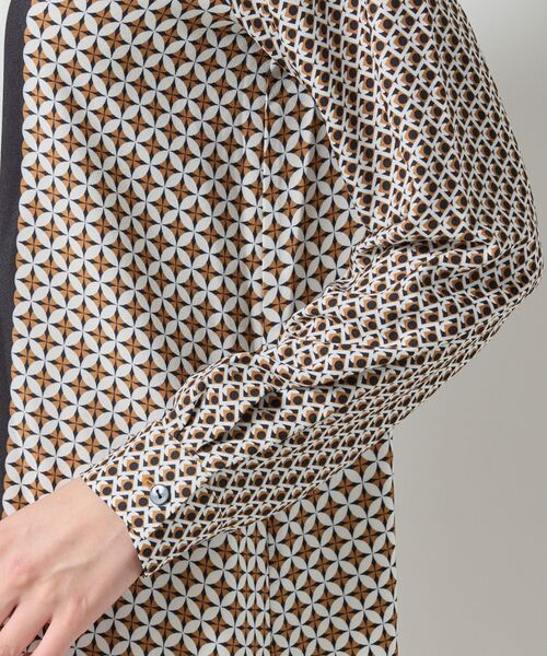 NARACAMICIE / ナラカミーチェ ロング・マキシ丈ワンピース | 【NARACAMICIE】共ベルト付パッチワーク幾何ワンピース | 詳細8