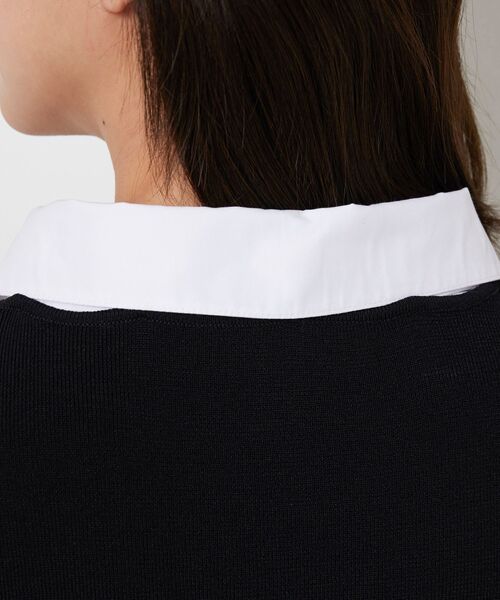 NARACAMICIE / ナラカミーチェ ロング・マキシ丈ワンピース | 【NARACAMICIE】襟取り外しバイカラーニットワンピース | 詳細5
