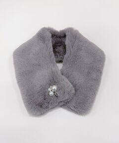 NARACAMICIE / ナラカミーチェ バンダナ・スカーフ | 【NARACAMICIE】リサイクルエコファー パール付マグネットティペット