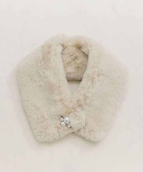 NARACAMICIE / ナラカミーチェ バンダナ・スカーフ | 【NARACAMICIE】リサイクルエコファー パール付マグネットティペット | 詳細5