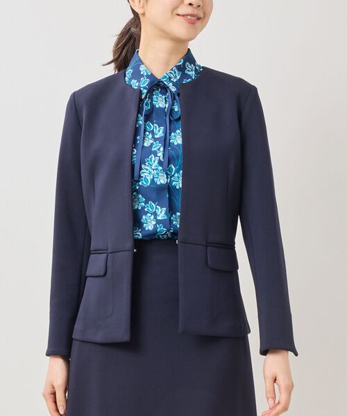 NARACAMICIE / ナラカミーチェ テーラードジャケット | 【NARACAMICIE】アクアスーティングノーカラージャケット | 詳細2