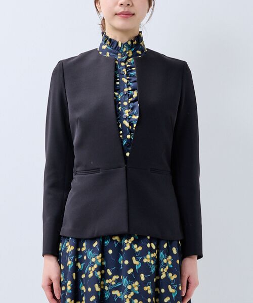 NARACAMICIE / ナラカミーチェ テーラードジャケット | 【NARACAMICIE】【セットアップスーツ対応】ストレッチダブルクロスノーカラージャケット | 詳細1