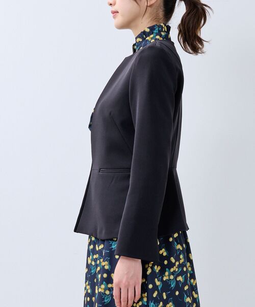 NARACAMICIE / ナラカミーチェ テーラードジャケット | 【NARACAMICIE】【セットアップスーツ対応】ストレッチダブルクロスノーカラージャケット | 詳細2