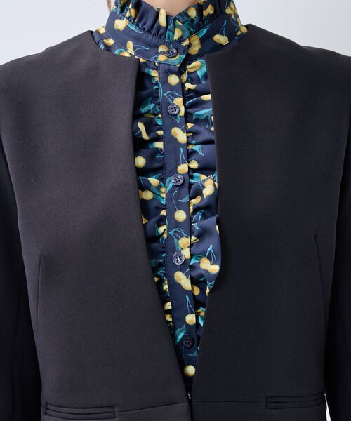 NARACAMICIE / ナラカミーチェ テーラードジャケット | 【NARACAMICIE】【セットアップスーツ対応】ストレッチダブルクロスノーカラージャケット | 詳細4