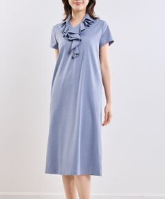 NARACAMICIE / ナラカミーチェ ロング・マキシ丈ワンピース | 【NARACAMICIE】襟付きフリルワンピース