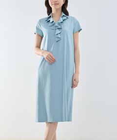 NARACAMICIE / ナラカミーチェ ロング・マキシ丈ワンピース | 【NARACAMICIE】襟付きフリルワンピース