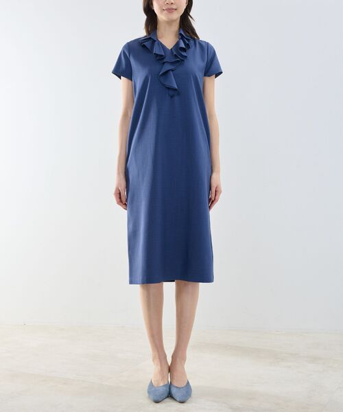 NARACAMICIE / ナラカミーチェ ロング・マキシ丈ワンピース | 【NARACAMICIE】襟付きフリルワンピース | 詳細1