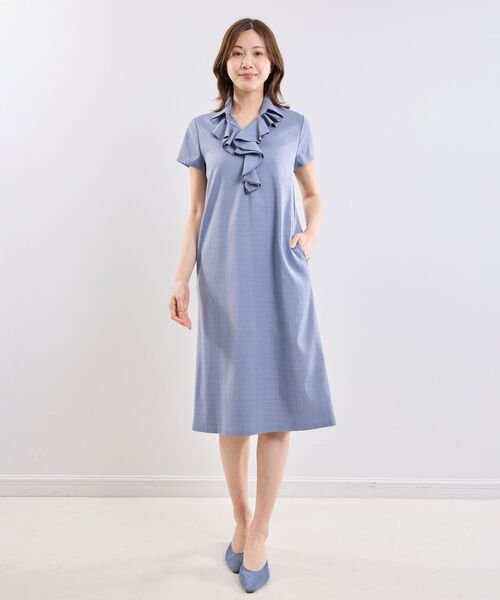 NARACAMICIE / ナラカミーチェ ロング・マキシ丈ワンピース | 【NARACAMICIE】襟付きフリルワンピース | 詳細10