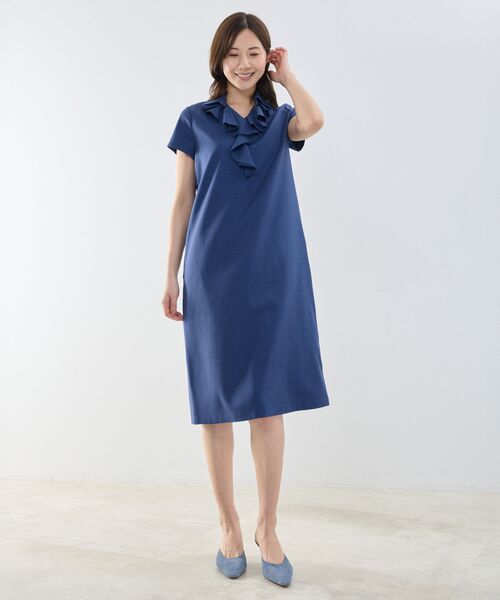 NARACAMICIE / ナラカミーチェ ロング・マキシ丈ワンピース | 【NARACAMICIE】襟付きフリルワンピース | 詳細14