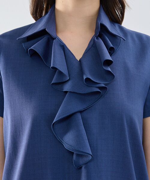 NARACAMICIE / ナラカミーチェ ロング・マキシ丈ワンピース | 【NARACAMICIE】襟付きフリルワンピース | 詳細4