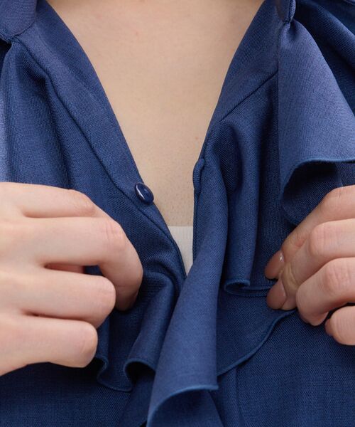 NARACAMICIE / ナラカミーチェ ロング・マキシ丈ワンピース | 【NARACAMICIE】襟付きフリルワンピース | 詳細5