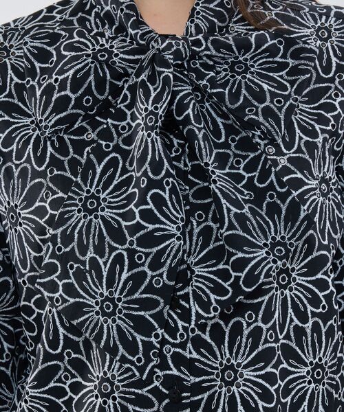 NARACAMICIE / ナラカミーチェ シャツ・ブラウス | 【NARACAMICIE】レースプリントボウタイ長袖ブラウス | 詳細4