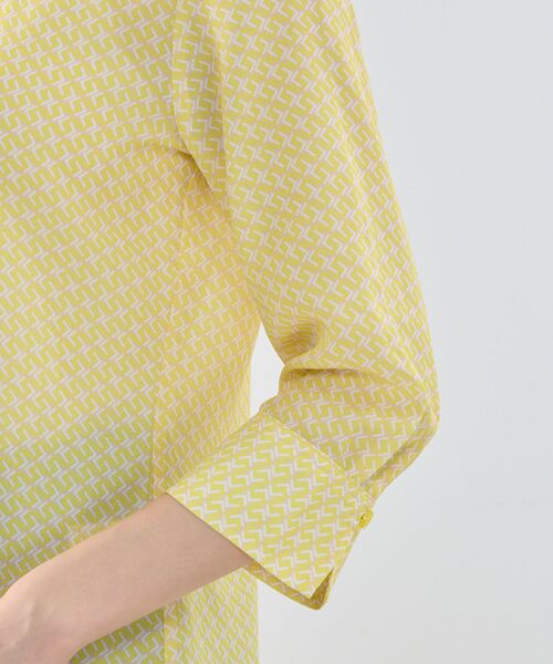 NARACAMICIE / ナラカミーチェ シャツ・ブラウス | 【NARACAMICIE】幾何柄ジョーゼット七分袖シャツ | 詳細10