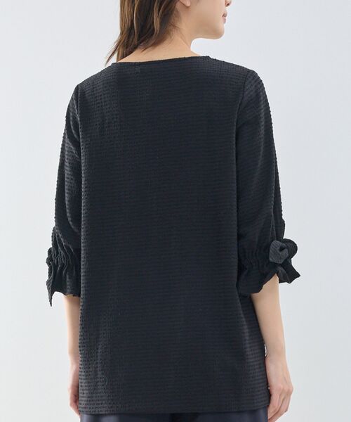 NARACAMICIE / ナラカミーチェ シャツ・ブラウス | 【NARACAMICIE】シュリンクジャガード七分袖プルオーバー | 詳細5