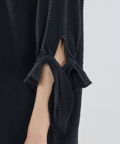 NARACAMICIE / ナラカミーチェ シャツ・ブラウス | 【NARACAMICIE】シュリンクジャガード七分袖プルオーバー | 詳細8