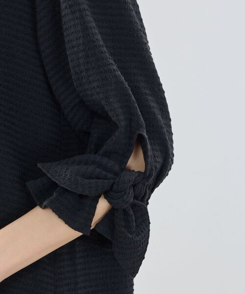 NARACAMICIE / ナラカミーチェ シャツ・ブラウス | 【NARACAMICIE】シュリンクジャガード七分袖プルオーバー | 詳細9