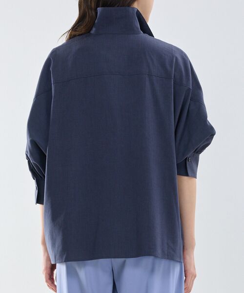NARACAMICIE / ナラカミーチェ シャツ・ブラウス | 【NARACAMICIE】ポリ麻オーバーサイズ長袖シャツ | 詳細3