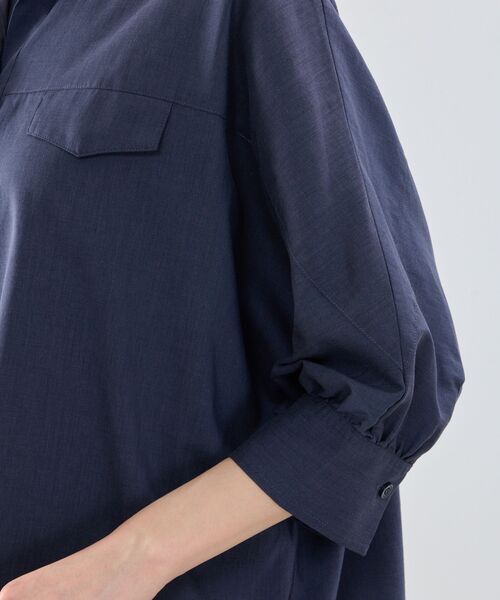 NARACAMICIE / ナラカミーチェ シャツ・ブラウス | 【NARACAMICIE】ポリ麻オーバーサイズ長袖シャツ | 詳細6