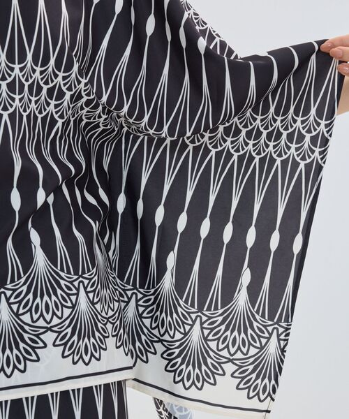 NARACAMICIE / ナラカミーチェ シャツ・ブラウス | 【NARACAMICIE】ライン幾何柄半袖スクエアブラウス | 詳細6