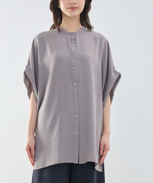 NARACAMICIE / ナラカミーチェ シャツ・ブラウス | 【NARACAMICIE】半袖テントラインブラウス | 詳細1