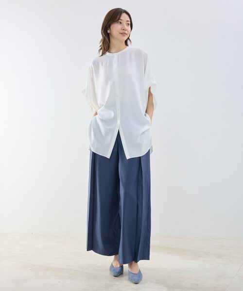 NARACAMICIE / ナラカミーチェ シャツ・ブラウス | 【NARACAMICIE】半袖テントラインブラウス | 詳細10