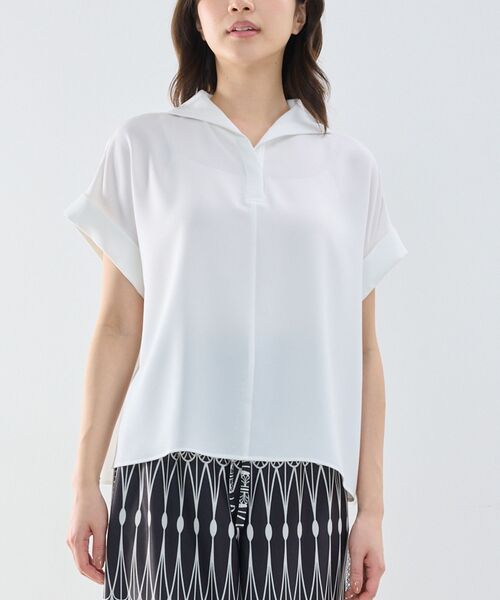 NARACAMICIE / ナラカミーチェ シャツ・ブラウス | 【NARACAMICIE】半袖セーラーカラーブラウス | 詳細1