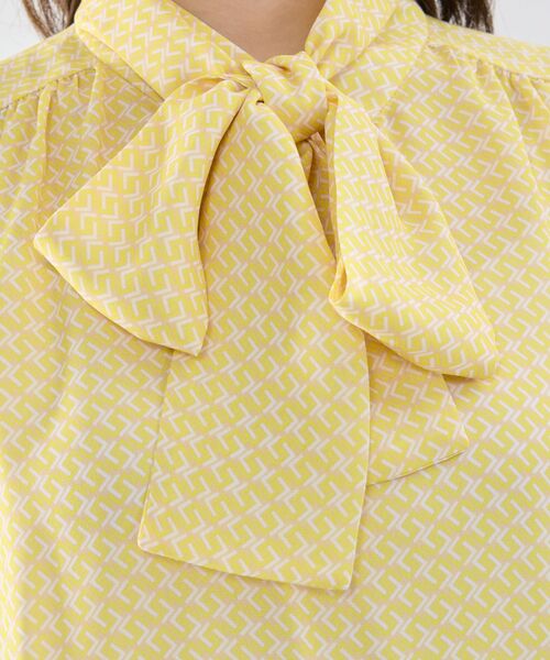 NARACAMICIE / ナラカミーチェ シャツ・ブラウス | 【NARACAMICIE】幾何柄ジョーゼットボウタイ半袖ブラウス | 詳細7