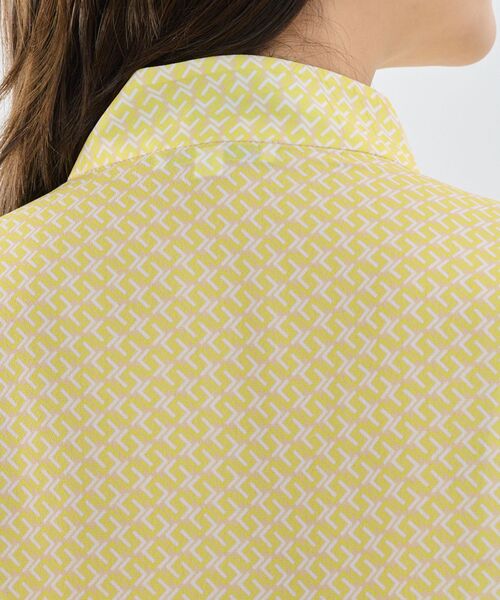 NARACAMICIE / ナラカミーチェ シャツ・ブラウス | 【NARACAMICIE】幾何柄ジョーゼットボウタイ半袖ブラウス | 詳細8